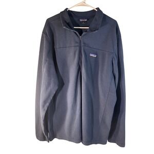Patagonia Men's Navy Blue Fleece Quarter Zip Pullover Size XL